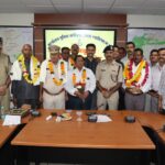 पुलिस विभाग ग्वालियर से सेवानिवृत्त हुए पुलिस अधिकारी व कर्मियों को एसपी ग्वालियर ने दी विदाई